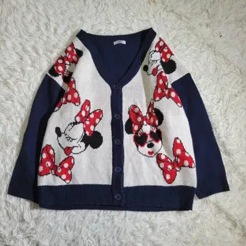새상품급 디즈니 미니 마우스 가디건 빅 사이즈 V넥 콜라보