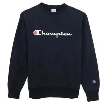 Champion 크루넥 맨투맨 로고 네이비