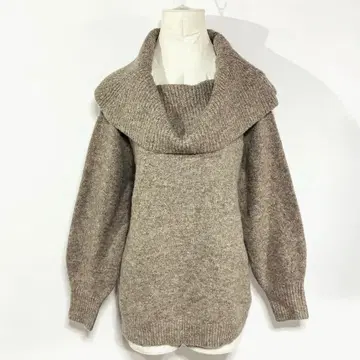 [ 새상품급 ] a.v.v 니트 숄카라 넥 성숙한 페미닌 그레이지