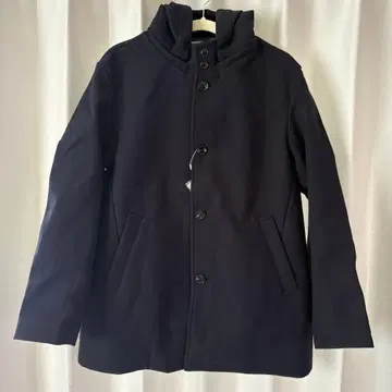 THE SHOP TK 멜톤 스탠드 후드 코트 L 네이비 택 포함