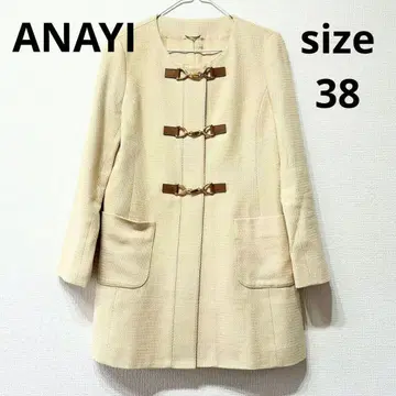 ANAYI 나폴레옹 노카라 코트 38 골드 금장 장식