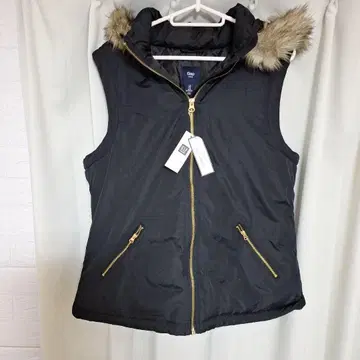 GAP 인조 모피 부착 다운 베스트