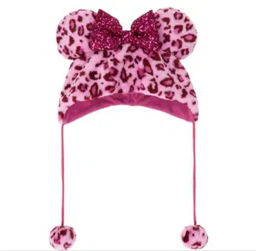 미니 레오파드 무늬 팬캡 핑크