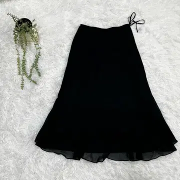 [컴시즘] 새상품급 롱 플레어 스커트 M 튤 고급 블랙