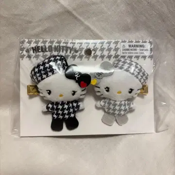 헬로키티 헤어 클립 세트 흑백 걸리시 쌍둥이 코디