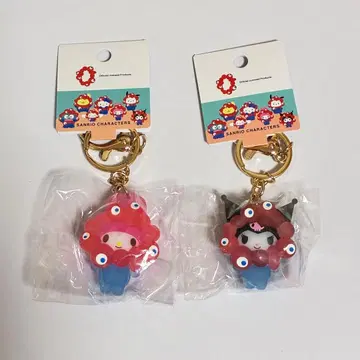 [ 새상품 ] 산리오 미야쿠미야쿠 클리어 컬러 키링 2개 세트