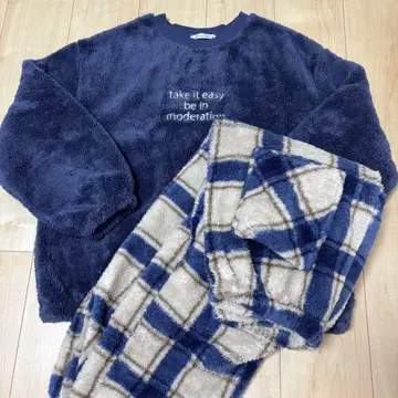 aimerfeel 오버 사이즈 플리스 긴팔 상하의 세트