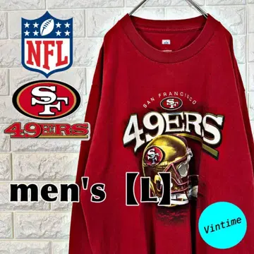 V833 [NFL] 프린트 롱 슬리브 [남성용 L] 레드