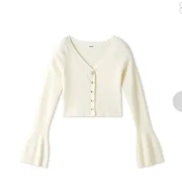 크롭 플레어 슬리브 가디건 스나이델