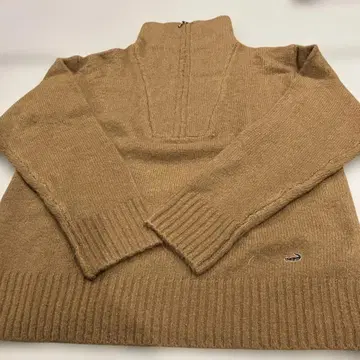 CROCODILE 베이지 하이넥 스웨터 L