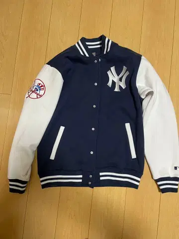 양키스 New York Yankees 바시티 자켓 네이비 화이트
