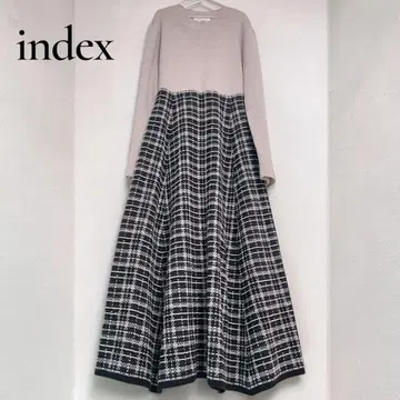 인덱스 절개 니트 원피스 고급 엘레강트 리본 포함 아름다운 실루엣