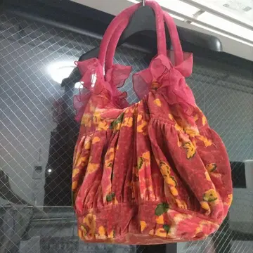 bagaille 벨로아 핸드백 ( 오렌지 빨간색 )