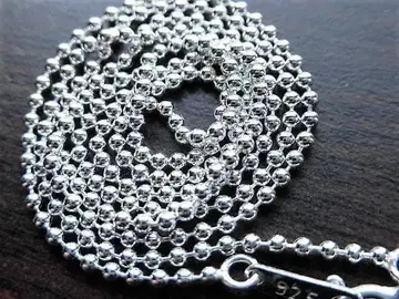 새상품 실버925 볼체인 목걸이 각인 있음 1.5mm45cm