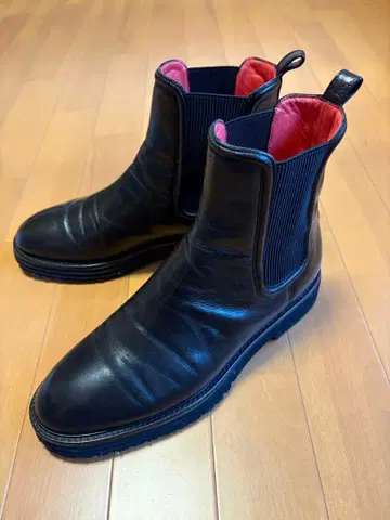 PAS DE ROUGE 사이드 고어 부츠 블랙 사이즈 38