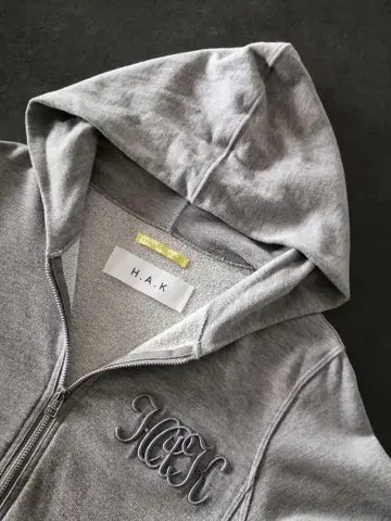 H.A.K 그레이 집업 후드티 아우터