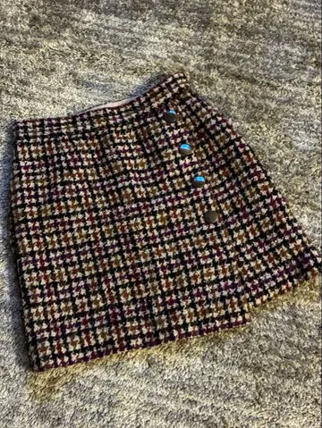 마이 스트라다 새상품급 울 혼방 미니 스커트