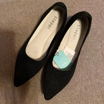 레어 사이즈 steppi 블랙 플랫슈즈