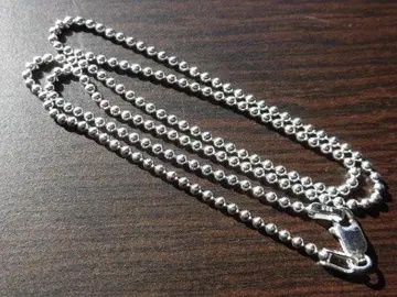 새상품 실버 925 볼 체인 목걸이 각인 있음 2mm 45cm