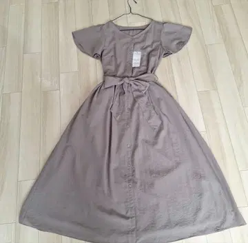 [ 미사용 새상품 ] MISCH MASCH 베이지 브라운 반팔 원피스