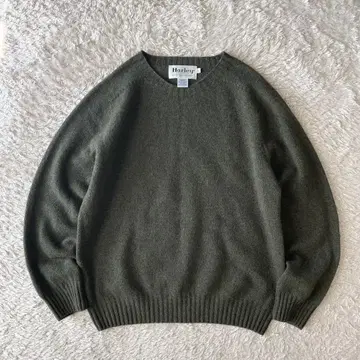 할리 오브 스코틀랜드 새상품급 울 니트 40 카키