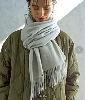 그린 레이블 릴랙싱 KFC 울 무지 스톨 새상품급