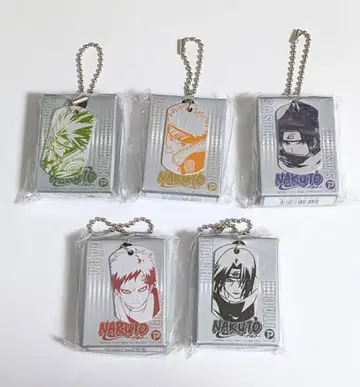 NARUTO 나루토 메탈 플레이트 키링 5종 세트