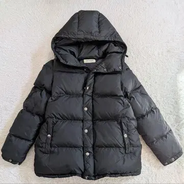 새상품급 빔즈 보이 후드 부착 다운 자켓 블랙 두툼함