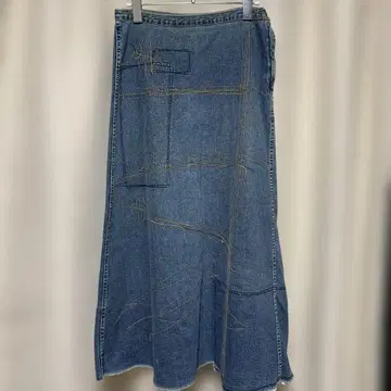 HYSTERIC GLAMOUR 스티치 데님 롱 스커트 프리 사이즈