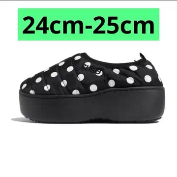 SUBU 플랫폼 블랙/화이트 도트 통굽 새상품 완판