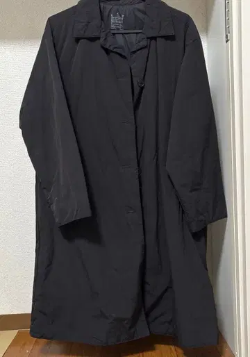 [무인양품] 나일론 블랙 트렌치코트 M