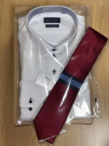 도쿄 셔츠 초형태안정 셔츠&타이 세트