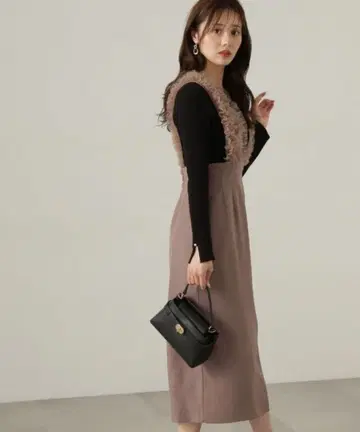 [ 새상품급 ] 프로포션 바디 드레싱 * 튤 프릴 서스펜더 타이 스커트