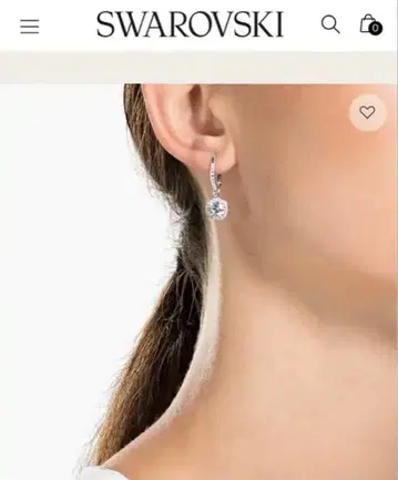Swarovski 우나 엔젤릭 드롭 귀걸이