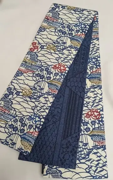 No.1748 순수 실크 반폭 오비 헤코 오비 핸드메이드