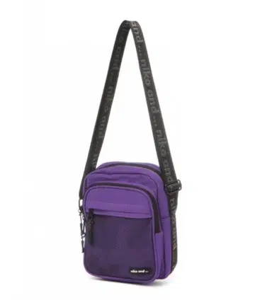 nikoand 나일론 보라색 숄더백 메쉬 포켓