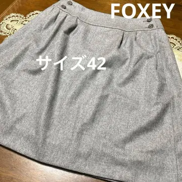 새상품급 사이즈 42 FOXEY 폭시 모 100% 스커트 일본제