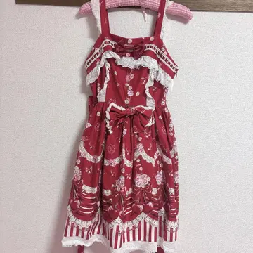 BABY 오버롤 스커트 체리