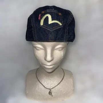 레어 EVISU 에비수 갈매기 자수 데님 헌팅 모자 L 사이즈