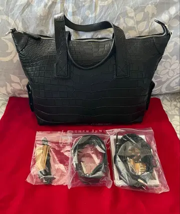 레더쥬얼스 크로커다일 3WAY 토트백 (참 포함) 남성용 토트