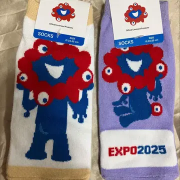 EXPO2025 캐릭터 삭스 2족 세트 22-25cm 미약미약