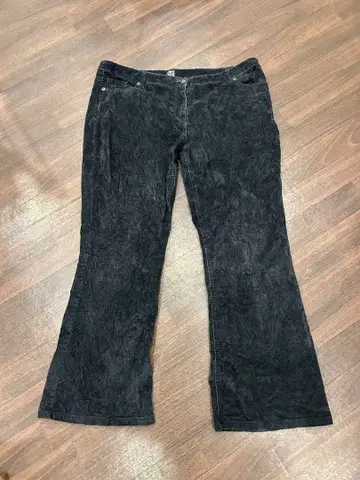 JWX 부츠컷 코듀로이 와이드 플레어 실루엣 벨로아 36 블랙 구제 의류