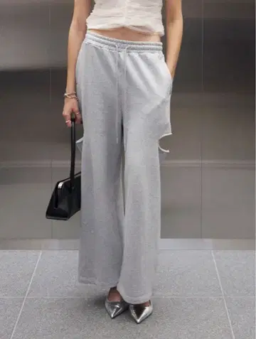 josemoon 사이드 슬릿 맨투맨 팬츠