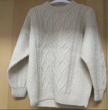 빈티지 아란 니트 피셔맨 스웨터