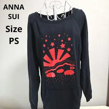 [ 인기 ANNA SUI ] 블랙 빨간색 프린트 트레이닝복 사이즈 PS