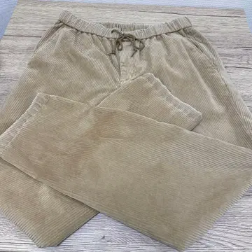 베이지 코듀로이 팬츠