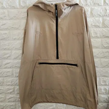 Whats up NYLON ANORAK 베이지 후드 부착