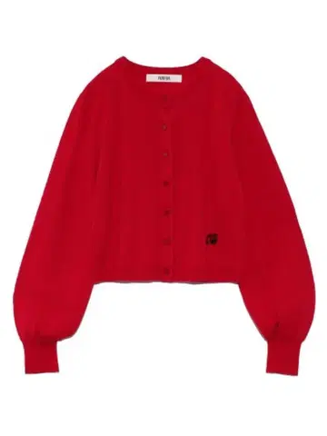 FUR FUR / Tatoo 로고 가디건 레드