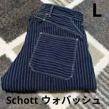 [ 새상품급 ] Schott Bros. 스트라이프 워배시 팬츠 34