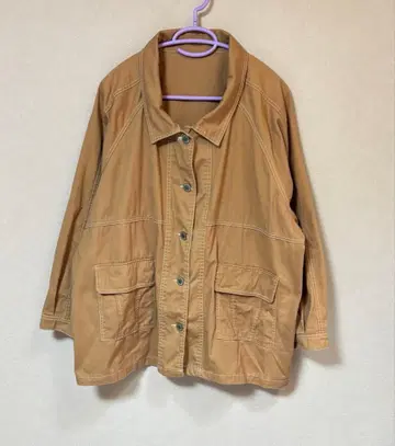 베이지 오버 사이즈 버튼 자켓